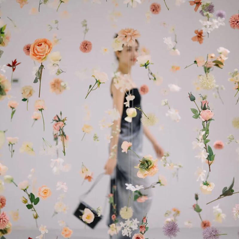 A Pack Of 20 Diy Spring Ring Creation Photo Curtain Petal Rain Waterfall Flower Scene Arrangement