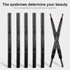 Five-color Double-headed Brush Automatic Rotation Eyebrow Pencil Waterproof Eyebrow Pencil Does Not Smudge Triangle Eyebrow Pencil