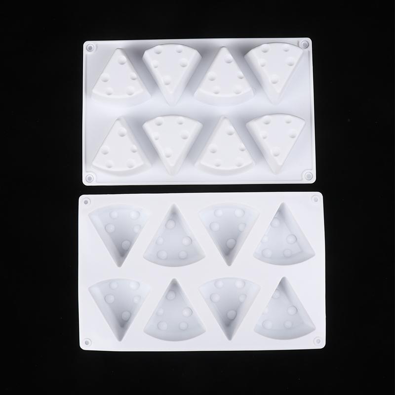 8Cavity Cheese Shaped Silicone Mould Diy Pastry Tools Cake Mold For Baking Non-Stick Kitchen Bakeware Dessert Mousse Mould