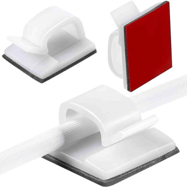 Adhesive Cable Clips Wire Clips Cable Wire Management Wire Cable Holder Clamps Cable Tie Holder For Car, Office And Home