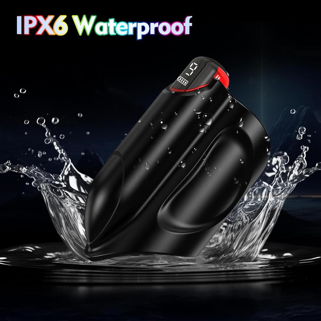 Male Masturbator with 9 Vibrations & LED Display,Vibrating Cock Ring with Detachable Bullet Vibrator Adult Sex Toys for Men Couple Male Sex Toy