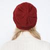 New Women's Knitted Pullover Hat Solid Color Mesh Diamond Plush Wool Cap Autumn Winter Ear Protection Pile Cap