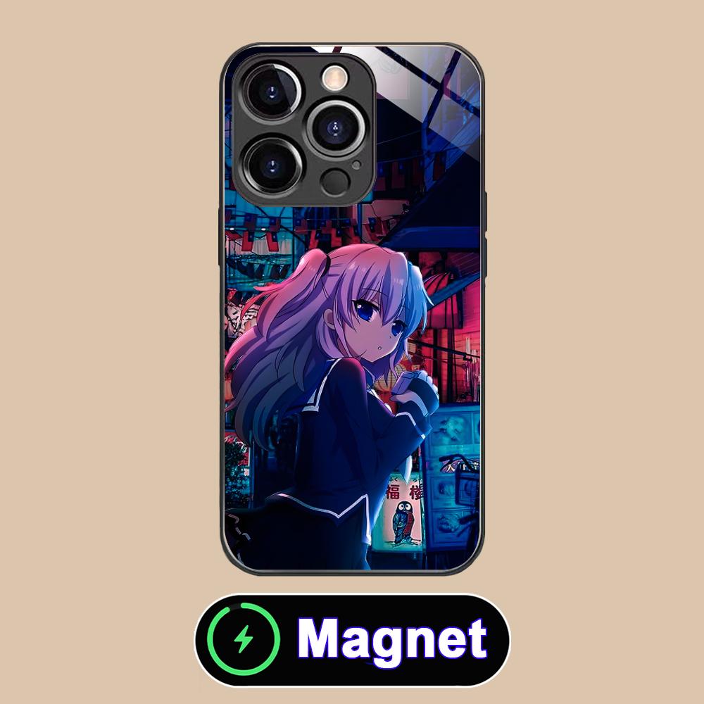 Чехол для мобильного телефона Charlotte Tomori Nao Glass MagSafe для iPhone 17 16 15 14 13 12 11 Air Pro Max Plus Mini Цветная крышка
