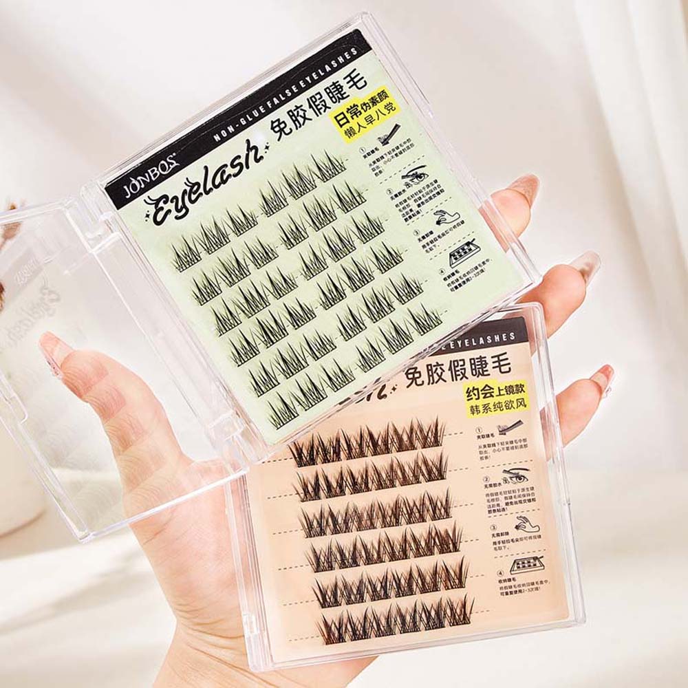 Самоклеящиеся накладные ресницы с изгибом L Сегментированные Сегментированные ресницы Пучки Наращивание ресниц