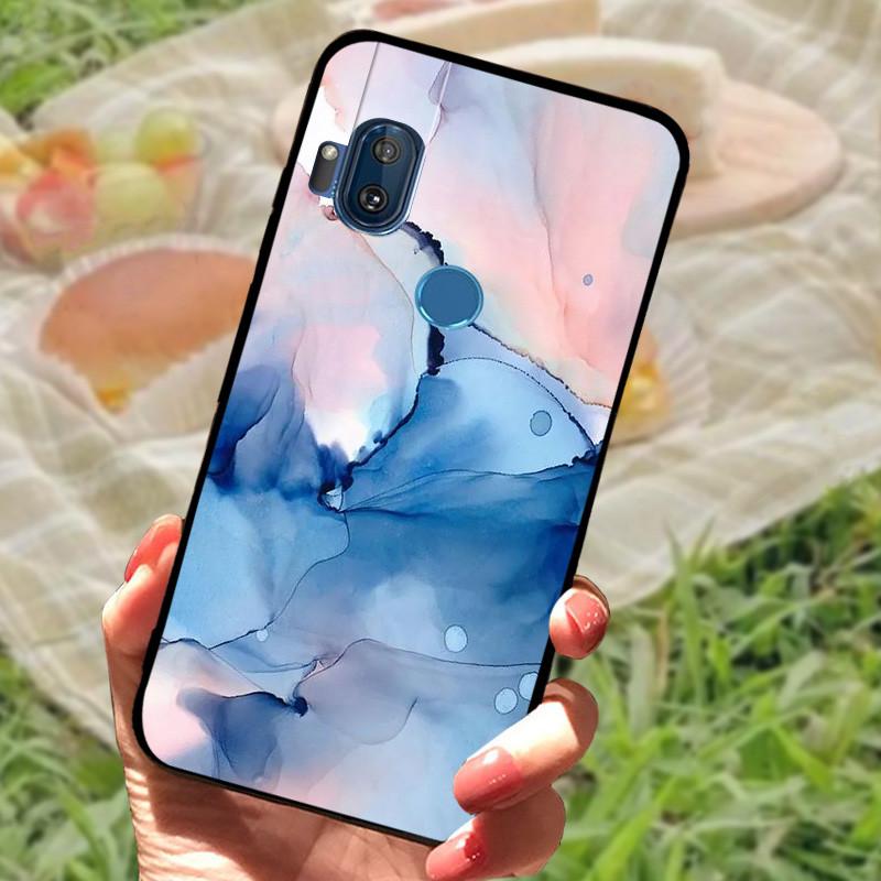 Чехол-бампер для Moto One Hyper, силиконовый, мягкий, с рисунком мрамора, черный, для Moto OneHyper, защитный