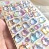 Мультяшная тисненая наклейка с животными, водостойкая ПВХ-смоляная наклейка для блокнота, изготовления открыток, чехла для телефона, детской комнаты, настенного декора