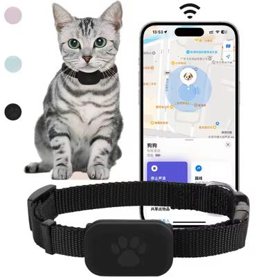Водонепроницаемый GPS-трекер для домашних животных, локатор для собак и кошек с регулируемым ошейником, трекер для собак против потери для iOS/Android, удаленный глобальный локатор