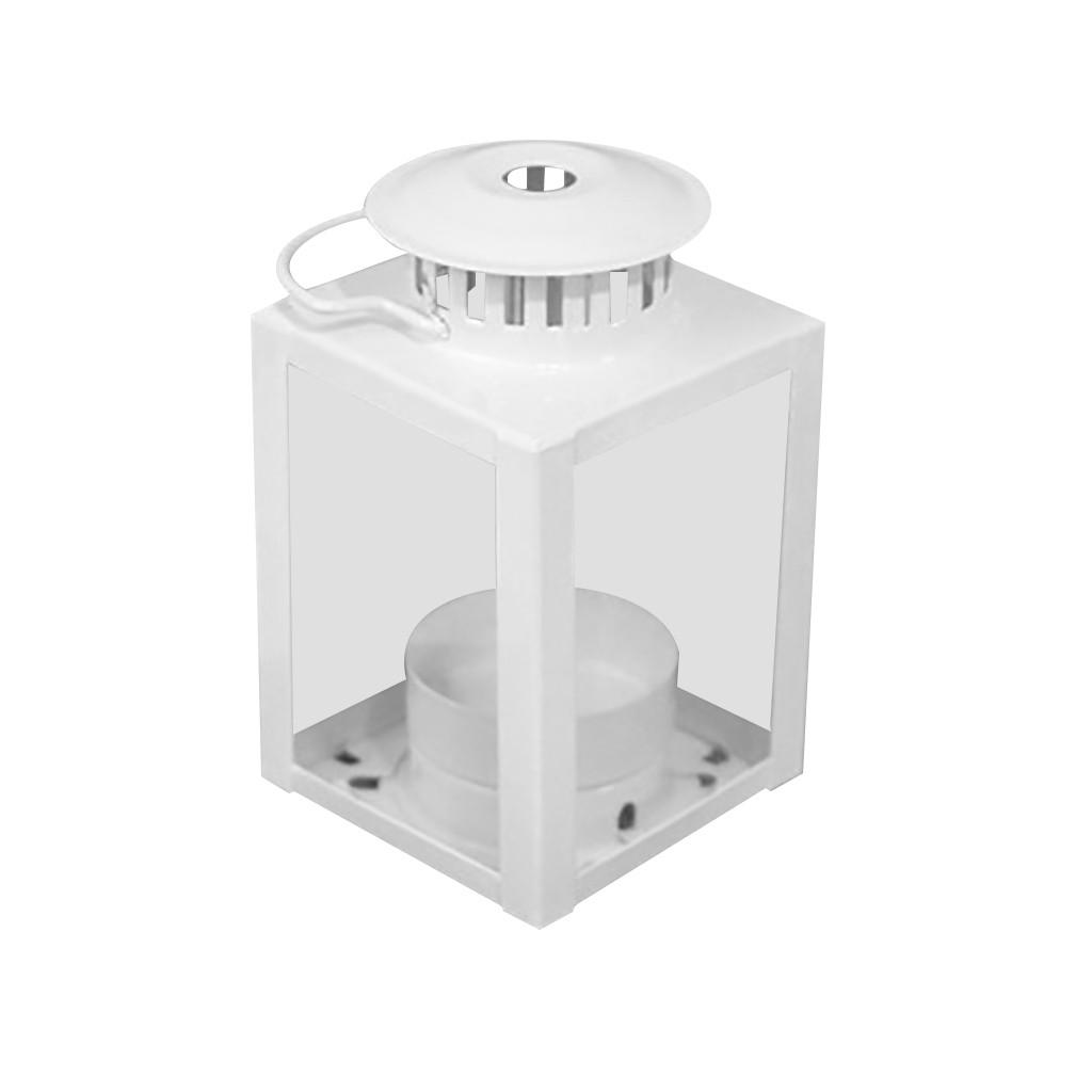 Wrought Iron Hanging Candlestick Glass Lamp Candle Holder Indoor Decor