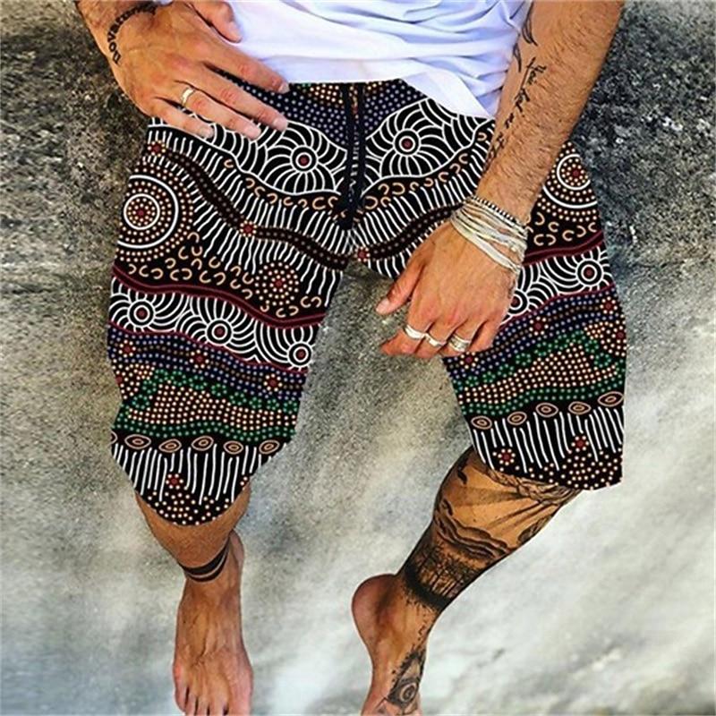 Мужские плавки шорты для плавания boardshorts летние шорты пляжные шорты на шнурке эластичный пояс 3D принт графика быстро