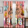 2 шт. пасхальные красочные яйца цветы узор принт полузатеняющие шторы карниз декоративные шторы для гостиной спальни