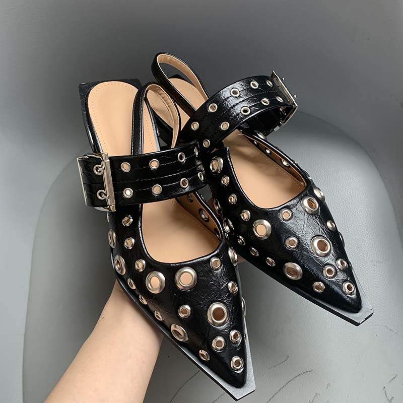 Fashion Women Shoes For Sandals Square Heel Strap Footwear Fashion Metal Buckle Female Casual Slingback Ladies Sandals Shoes 2025