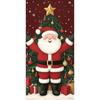 Santa Claus Read Gift List Lining for Christmas Doors Xmas Outdoor Decoration Door Cover for Front Door Home Xmas Party Supplies