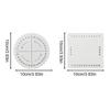 2pcs/set Round&Square Bracelet Knitting Kumihimo Disc Disk Tray Braided Rope Knot Weaving Jewelry Desgin Board Jewelry Tool