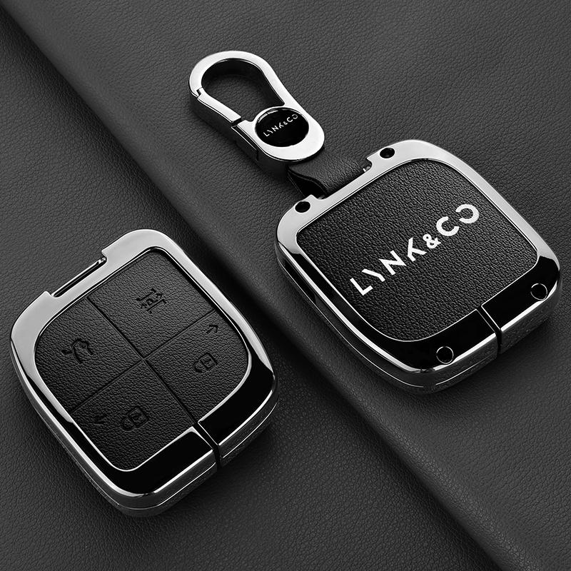 Чехол-брелок для смарт-ключа автомобиля из цинкового сплава и кожи Lynk & Co Lynk&Co 08 - Корпус брелока Чехол для автомобильного ключа Аксессуары