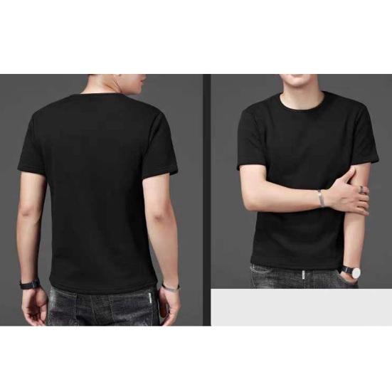 Летняя мужская футболка больших размеров, однотонная, с круглым вырезом, с короткими рукавами, средней длины, с хорошей воздухопроницаемостью, пуловер, топ