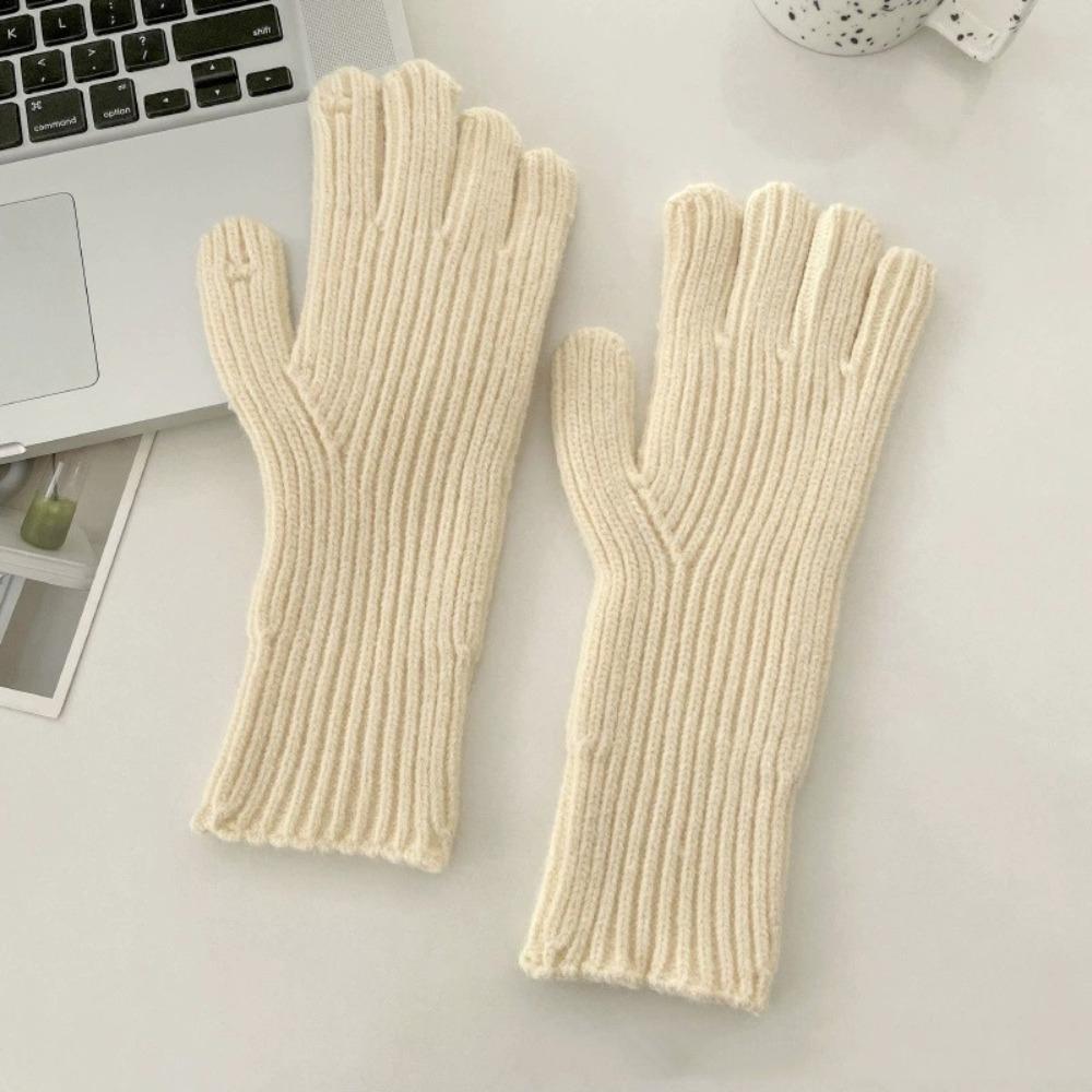 Touch Screen Winter Gloves Thick All Finger Gloves New Student Gloves  Cycling Driving