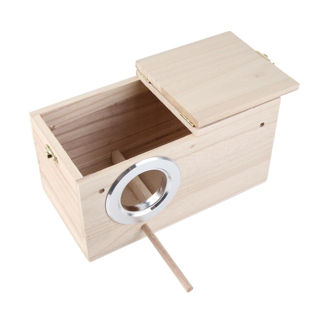 Wooden Bird Nest Wooden Bird House Parrot Breeding Box for Outdoor