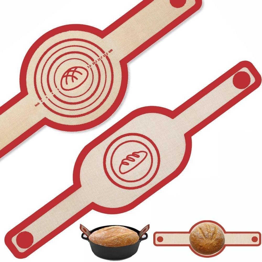 2Pcs Silicone Baking Mat Set Non-Stick Dough Transfer Mat Liner Bread Sling Kitchen Baking Tools
