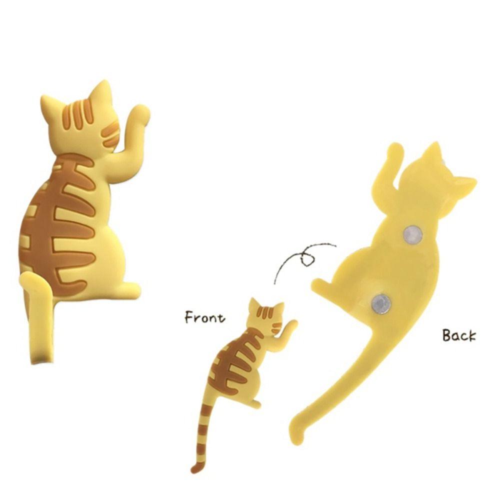 Легко установить, гибкий, экономит место, домашний декор, кошачий крючок, крючок для холодильника, магнит на холодильник