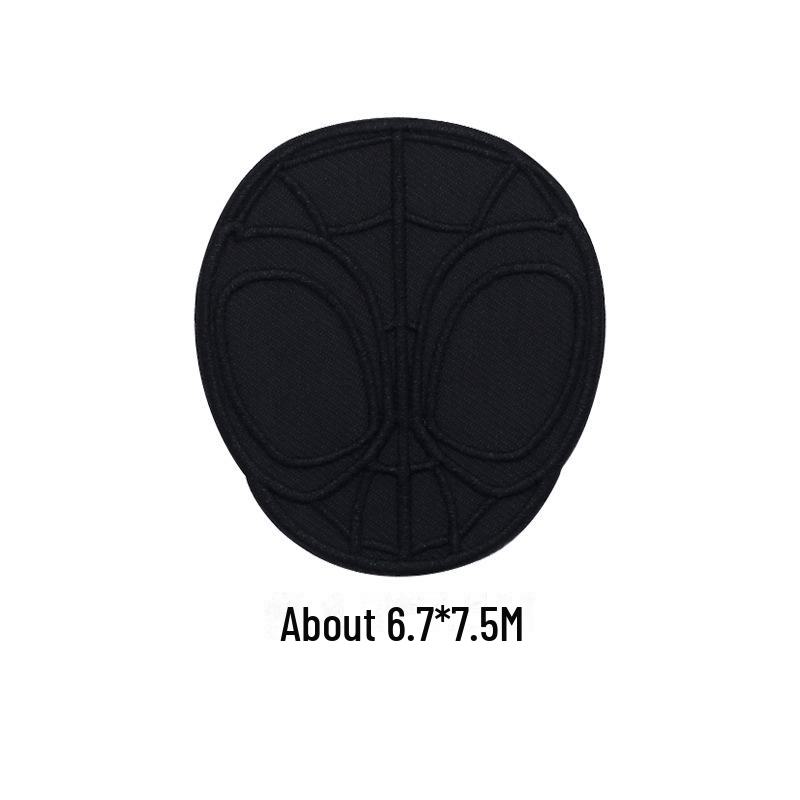 Черная самоклеящаяся вышитая нашивка для самостоятельного ремонта и украшения одежды