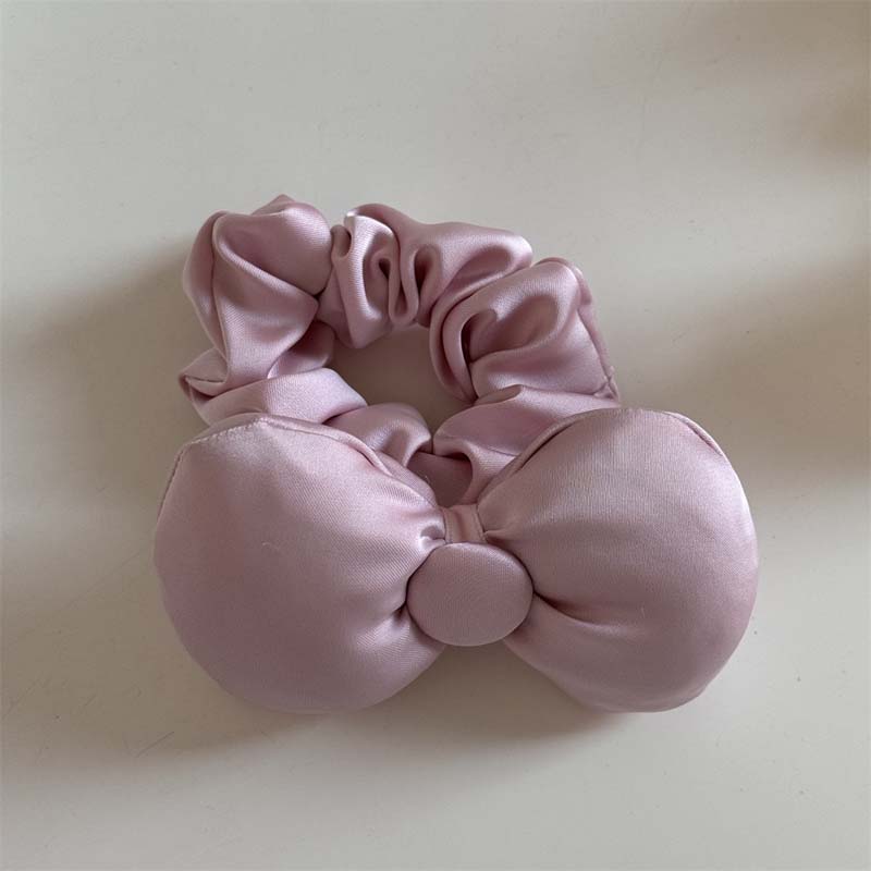 Новые корейские яркие бантики-скранчи для волос для женщин, милые однотонные атласные резинки для хвостика, аксессуары для волос