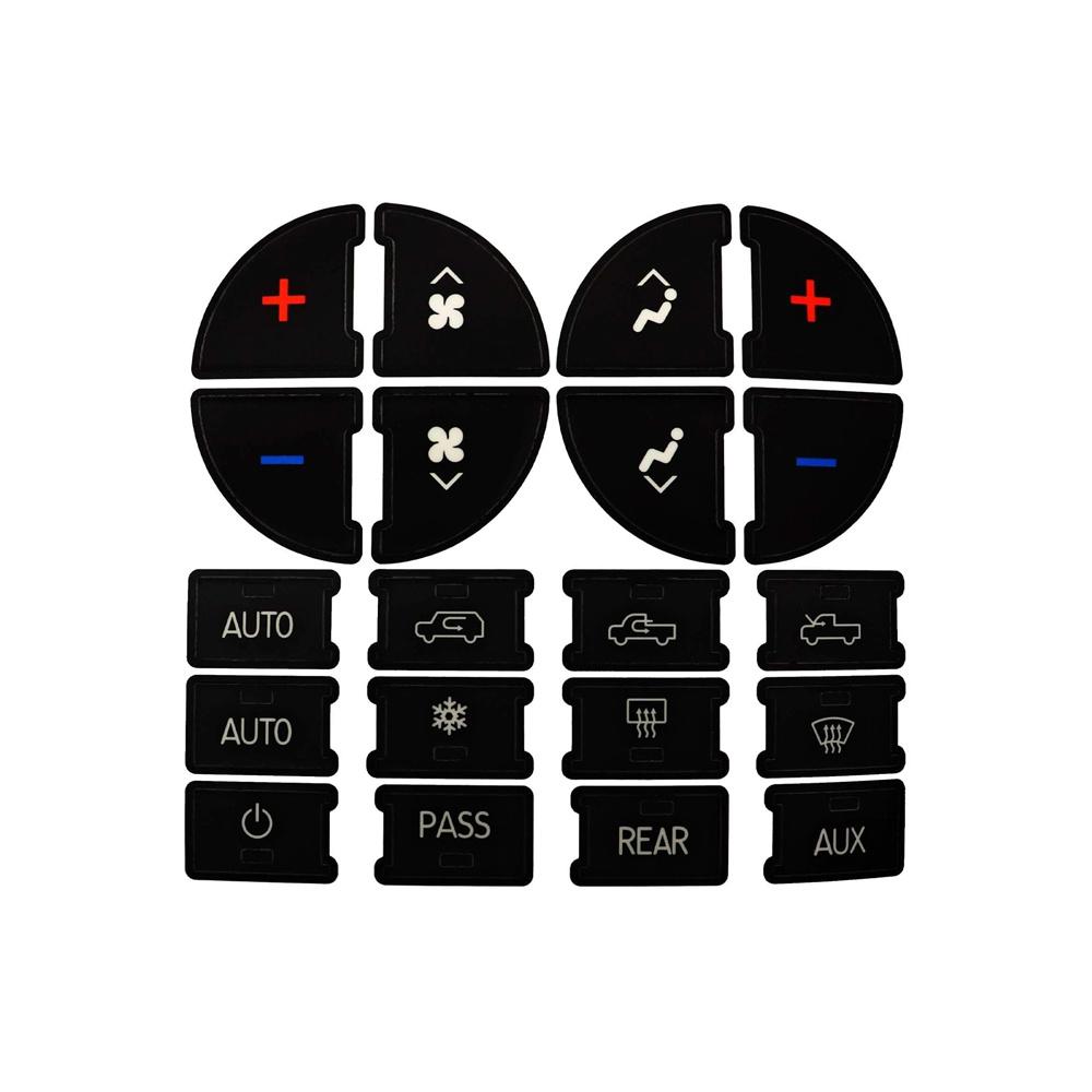 Комплект для ремонта кнопок Наклейка переключателя приборной панели AC для Chevrolet Silverado 2007-2013