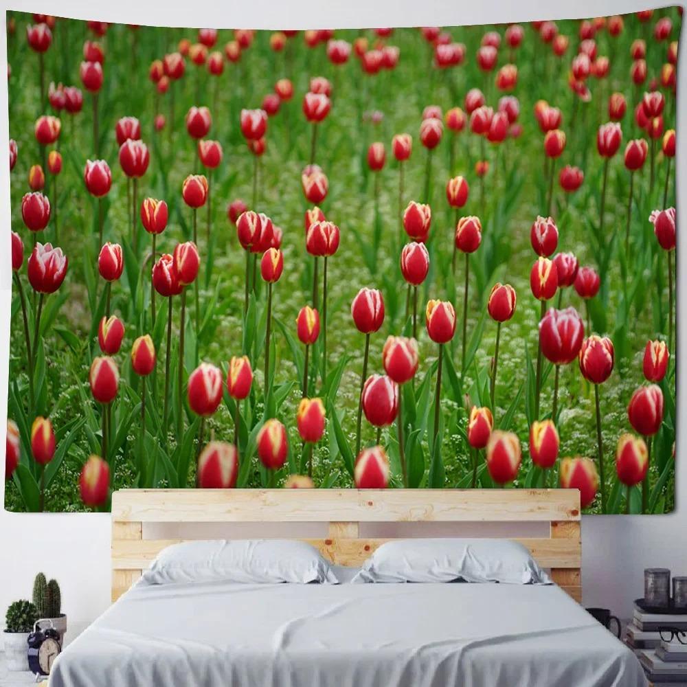 Beautiful Tulip Decorative Tapestry Home Wall Decoration Office Living Room Tapestry