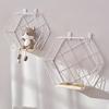 Wall Shelf Large-Capacity Storage Rack with Hexagonal Shape Art Display Stand Wall Mounted Shelf for Living