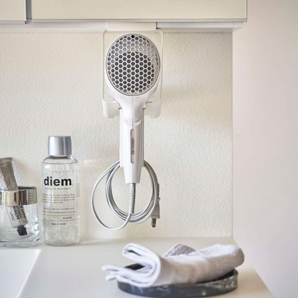 Yamazaki Jitsugyo 5659 Подпольная сушилка для белья Держатель для сушки белья, белый, прибл.. W10.8XD8XH27см Башня, Хранение, Держатель, Раковина,