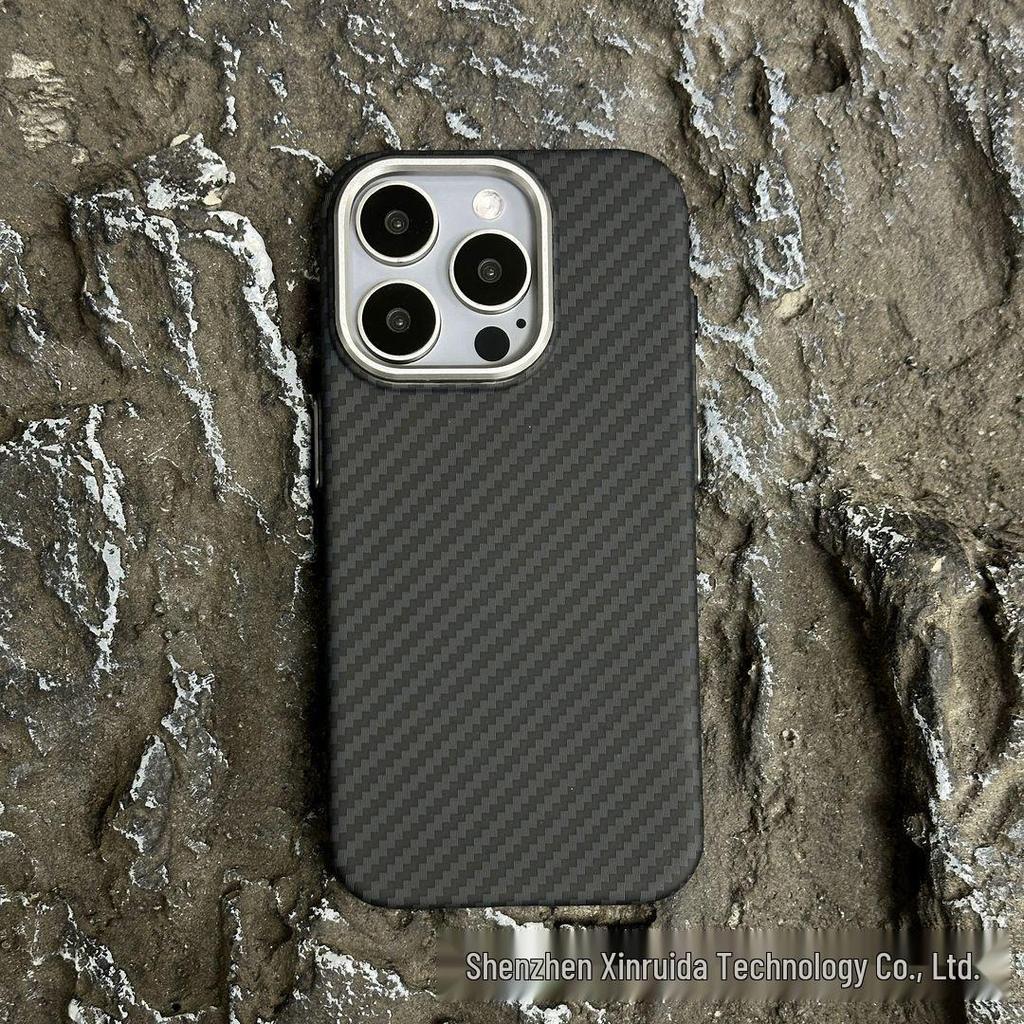 Защитный чехол из кевлара и магнитного углеродного волокна для iPhone 16 Pro Max, противоударный
