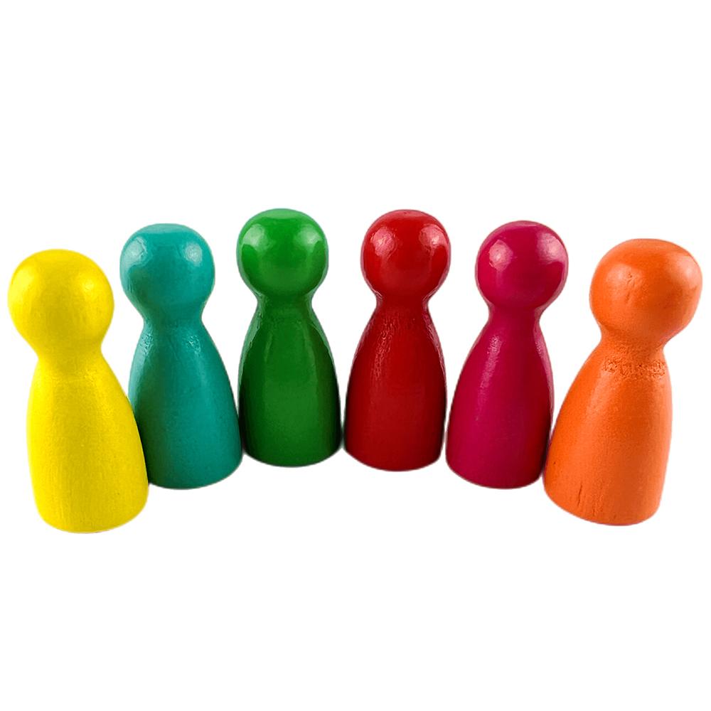 12 цветных деревянных пешек для настольных игр для шахматной игры