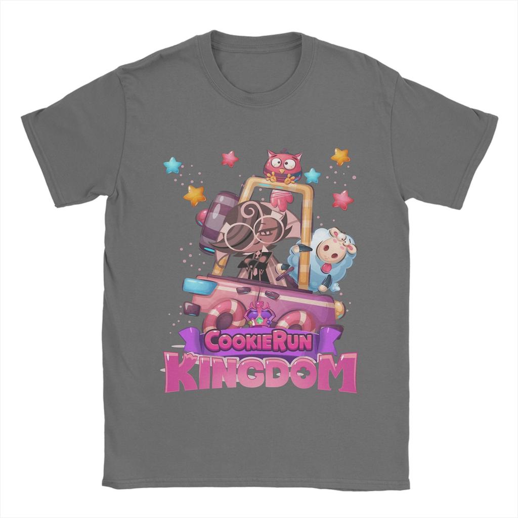 Cookie Run Kingdom Футболки Мужские Чистый Хлопок Забавная Футболка Круглый Вырез Футболки Короткий Рукав Одежда Новинка