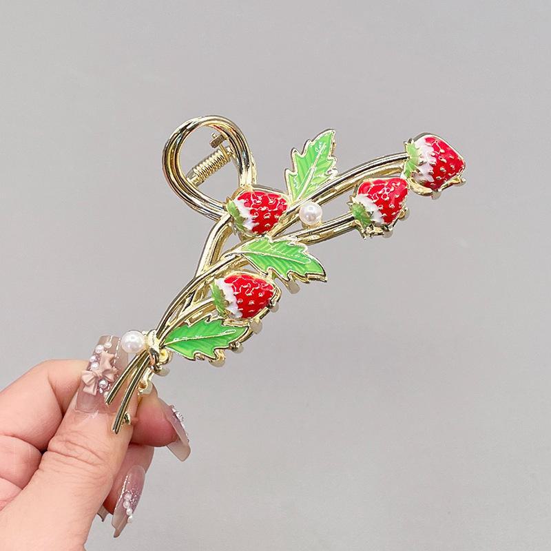 Стильная заколка для волос Fresh Temperament Oil Drop Floral Metal Shark