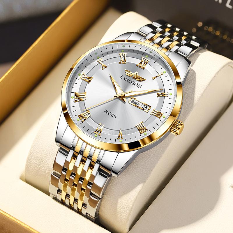 New TOP Brand Luxury Men's Watch With Box Ultra-thin Business Simple Waterproof Leisure Men's Quartz Watches