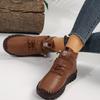 Winter Orthopedic Boots For Women Autumn Fall Leather Shoes With Fur Red Moccasins Woman Ankle Boots Mom Plush Sneakers Shoe
