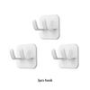 3pcs Stand Plug Storage Rack Storage Hooks Adhesive Kitchen and Bathroom Hook