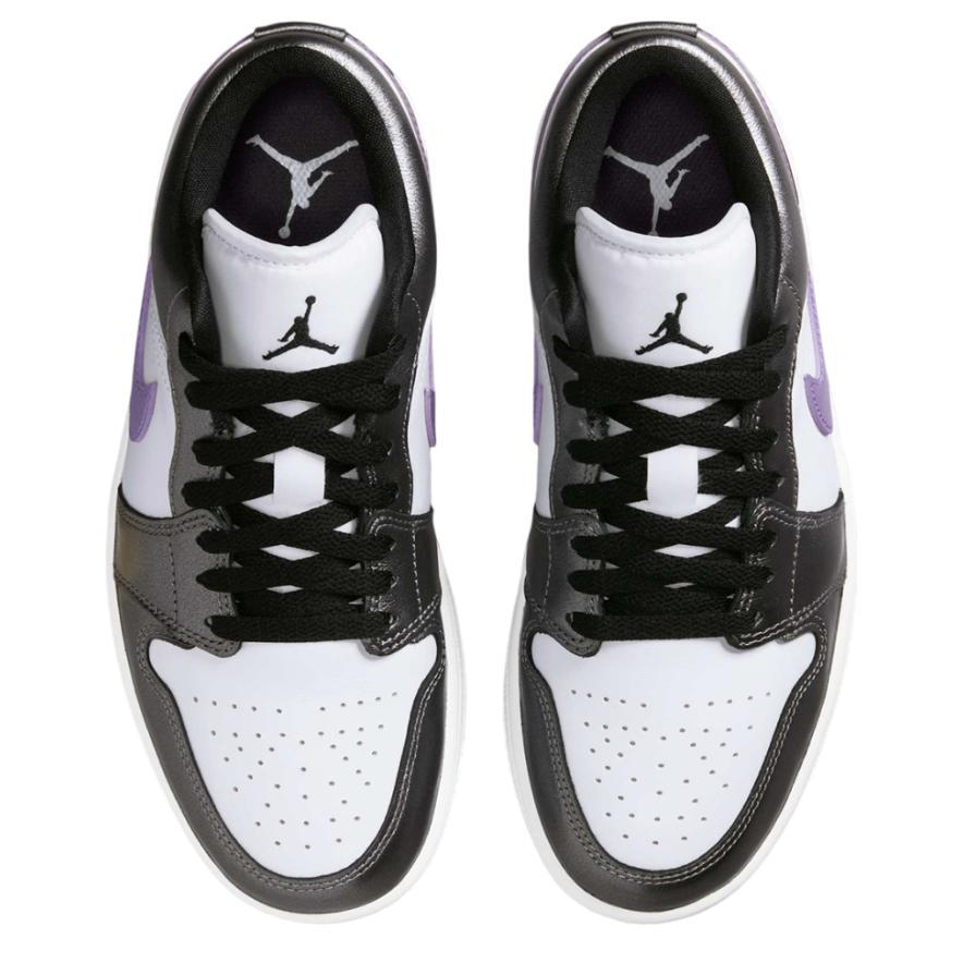 Jordan Air Jordan 1 Нескользящие Износостойкие Низкие Винтажные Баскетбольные Кроссовки Женские Фиолетовые Черные Jordan HJ5910-105