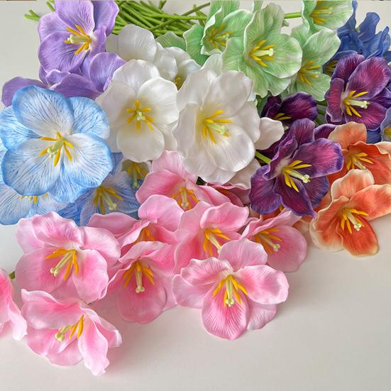 Имитация тюльпана Искусственные полностью распустившиеся цветы тюльпана Искусственный тюльпан с гибким стеблем для весенне-летнего домашнего декора Свадебные настольные центральные элементы