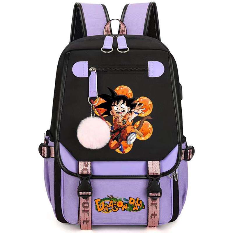 Аниме Dragon Ball Женский мультяшный рюкзак Водонепроницаемый USB рюкзак с легкой книжной сумкой для детей Подарки Мужчины Женщины Дорожная сумка Сумка для отдыха Рюкзак