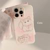 Корейский Милый Мультяшный Чехол для Телефона с Котиком для iPhone 16 15 14 13 12 11 Pro Max Защита Камеры Ударопрочный Мягкий Чехол