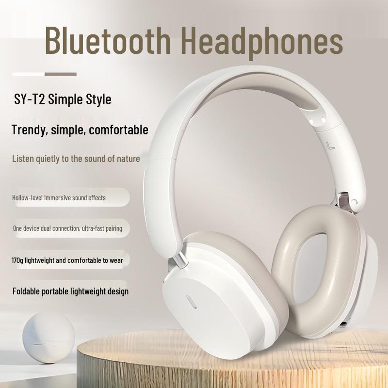 Модные Беспроводные Bluetooth-Наушники Накладные: Большие амбушюры, Шумоподавление, Hi-Fi, Для киберспорта, Стильная и портативная гарнитура