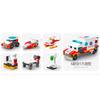 6In1 Ambulance Escort Car Helicopter Paramedic Doctor Mini Loader Truck Classic Model Building Blocks Sets Bricks Kids Toy City