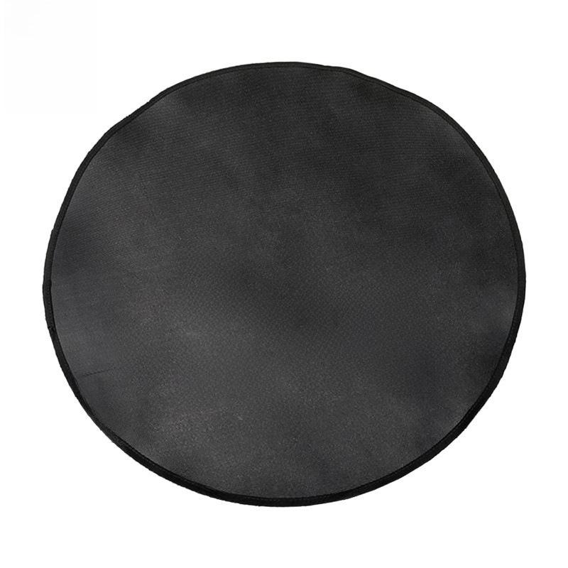 36" Черный Круглый Огнеупорный Коврик для Костра и Барбекю с Силиконовым Покрытием