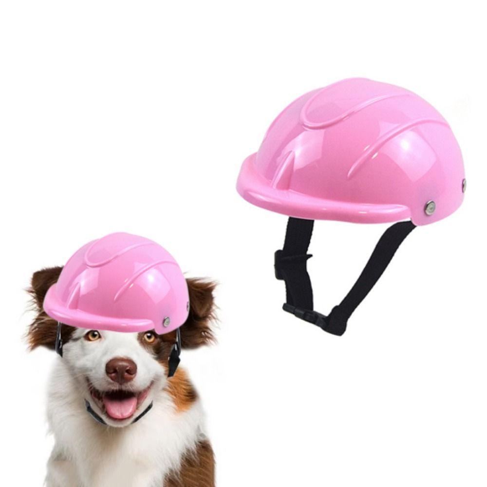 Adjustable Pet Safety Helmets Wear Resistant Pet Motorcycle Helmet Cap Dog Cycling Helmets  Outdoor