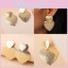 Fashion Gold Metal Women's Casual Heart-shaped Design Earrings For Events
