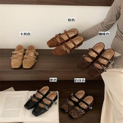 Французская нишевая премиальная балетная обувь в стиле Хепберн с пряжкой Мэри Джейн женские туфли-лодочки с плоской подошвой, туфли из маленькой кожи с открытым носком