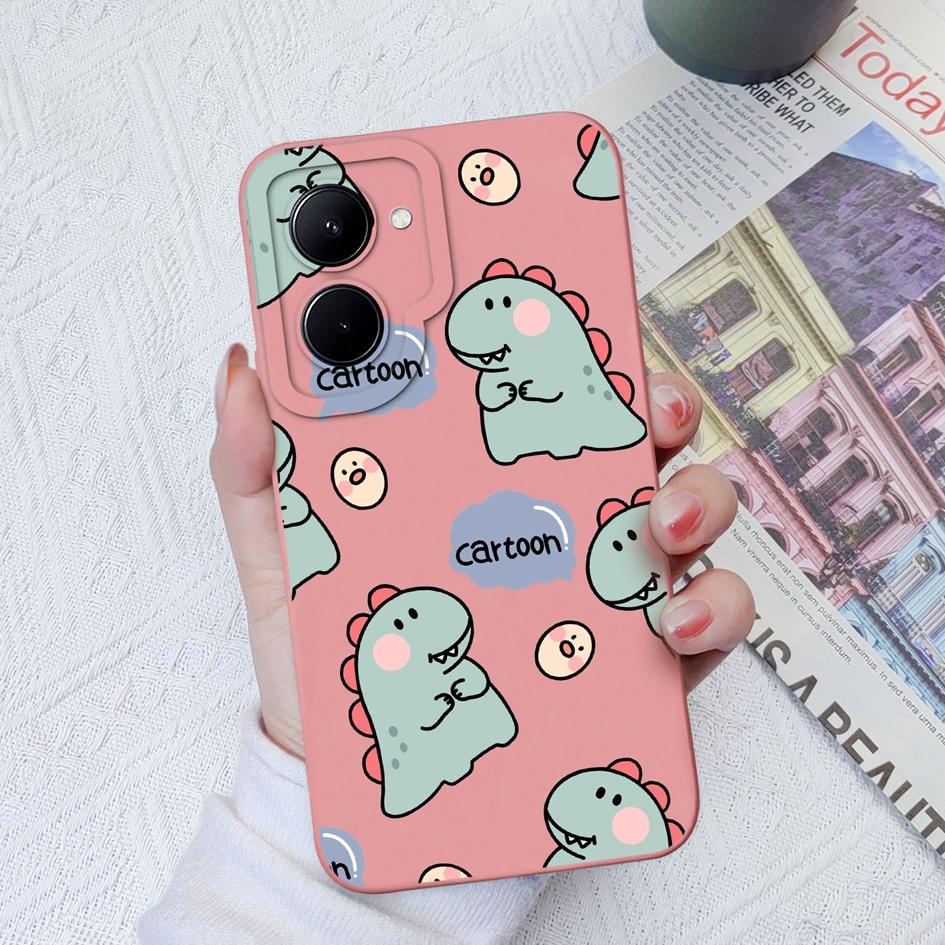 Чехол для Realme C33 C35 C55 C20 C30 Realme GT Neo 2 3 5 с милым мультяшным узором, матовый жидкий силиконовый мягкий чехол для OPPO Realme Coque Fundas, бампер