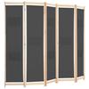 Maison Exclusive - Cloison de séparation 5 panneaux Gris 200 x 170 x 4 cm Tissu