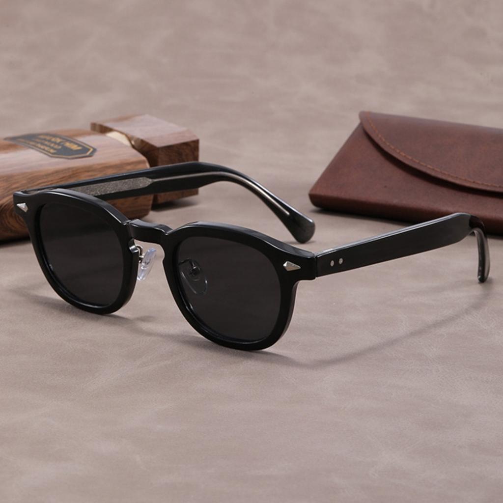 Sunglasses Men Women Johnny Depp Lemtosh Style Sun Glasses Retro Round Acetate Frame UV400 Lens Oculos