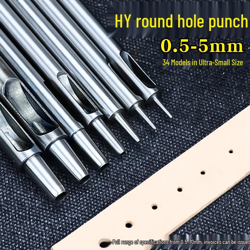 Compact Round Hole Puncher for DIY Leather & Silicone Watch Straps